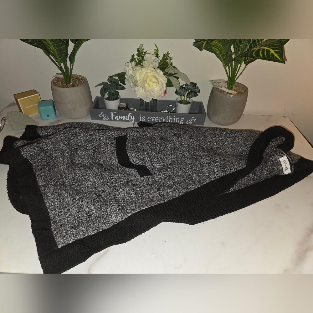 Calvin Klein Black and Gray Cape